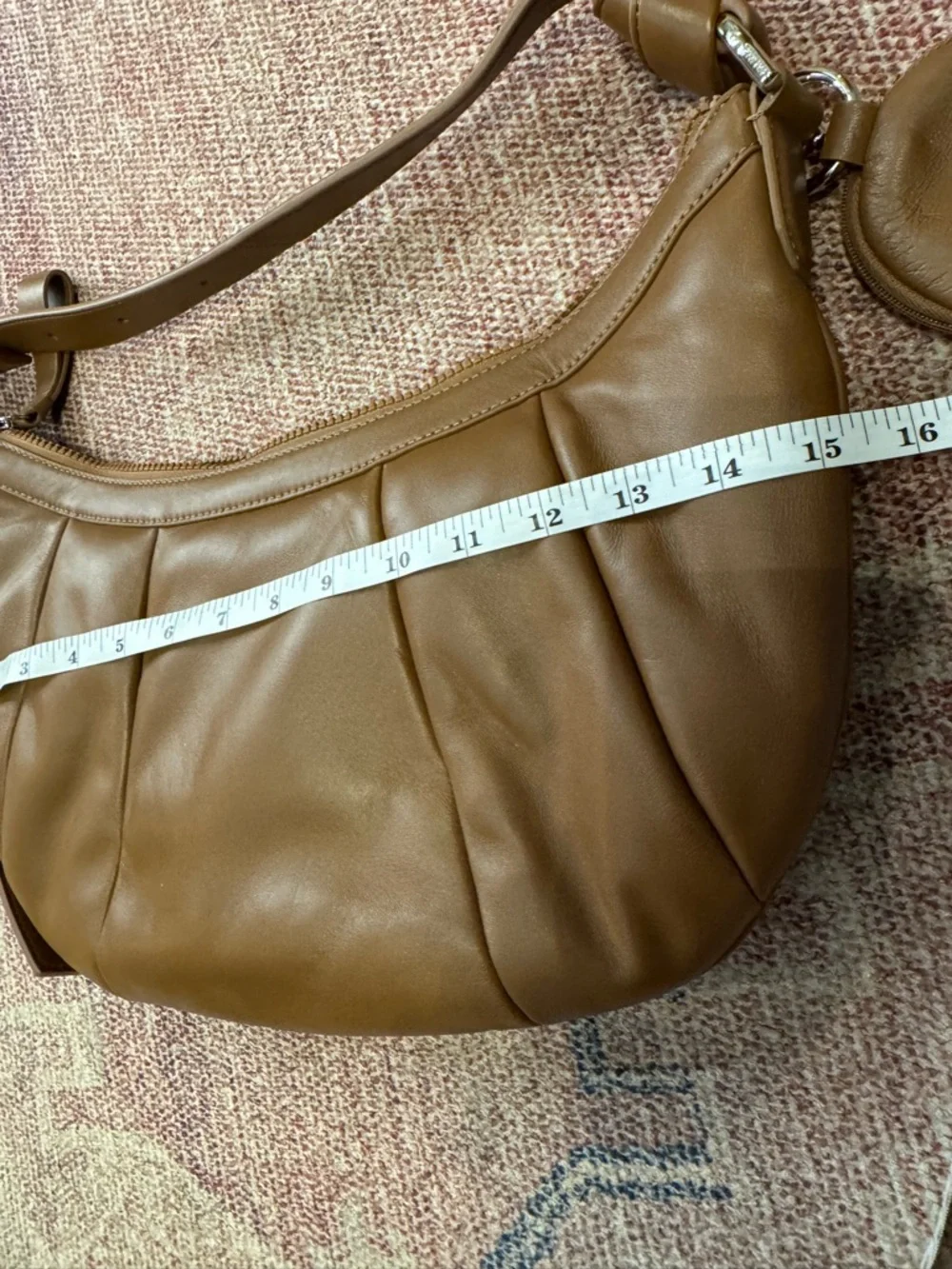 Cole Haan Womens' Quilted soft leather Hobo Bag - New Caramel